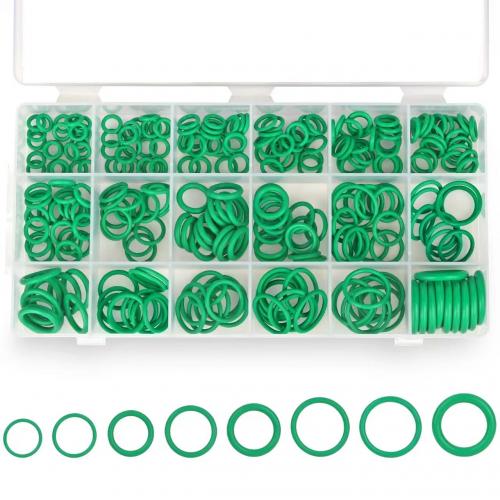  Car Air Conditioning O Ring Kit, Seal Rubber O-Rings Assortment O-Ring Assortment Set for Car Repair, Plumbing, Air or Gas Connections